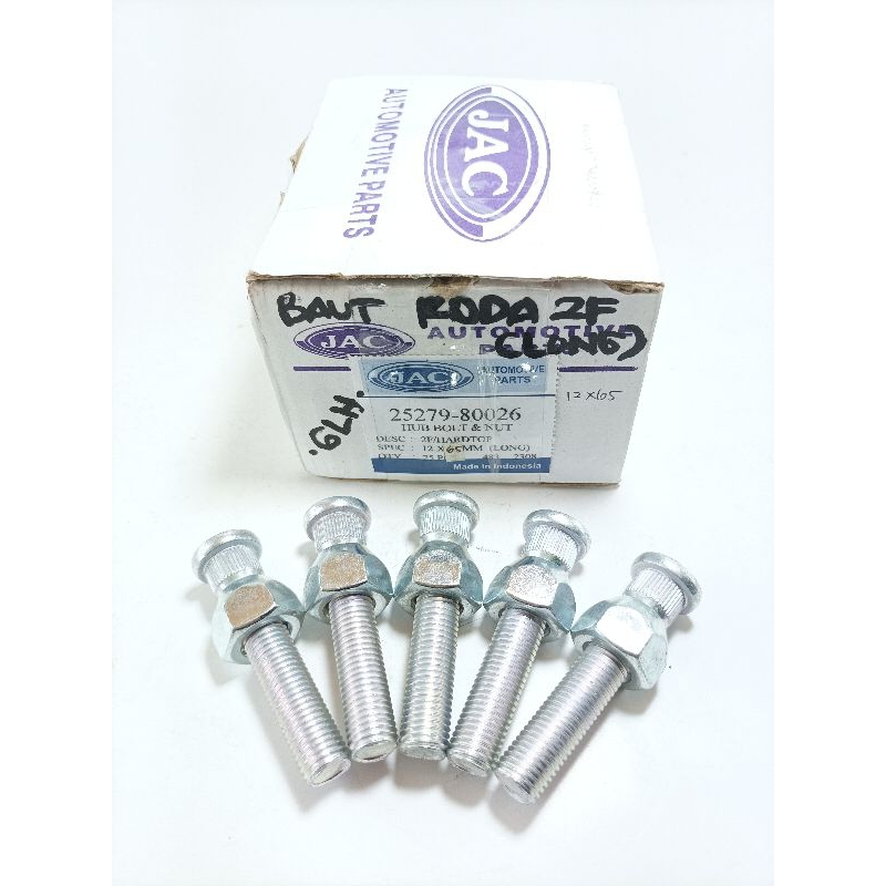 Baut Roda Panjang 12x65 Toyota 2F Hub Bolt Nut Long Toyota Hardtop FJ40 Merk JAC 25279-80026