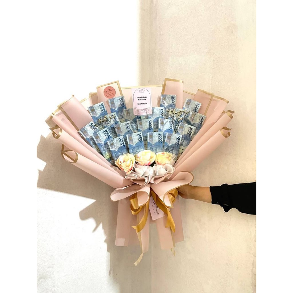 Money Bouquet / Buket Uang 50ribu 20 lembaran / Buket Uang Vancyy Florist / Buket Uang Hadiah / Buke