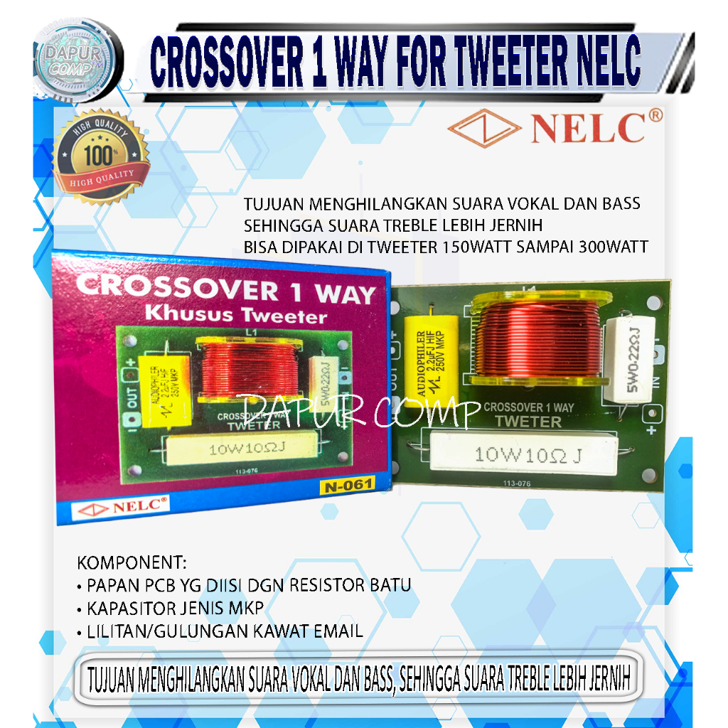CROSSOVER TWEETER PASIF NELC TWITTER NELC 061 1 WAY