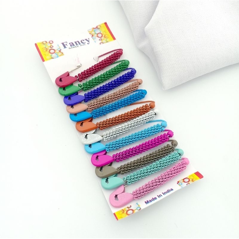 Peniti jilbab | Peniti Rainbow isi 12 | peniti india