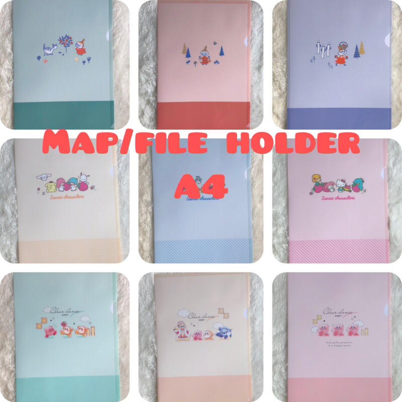 

map file holder Hangyodon kirby sanrio characters dan moomin original sanrio made in Japan