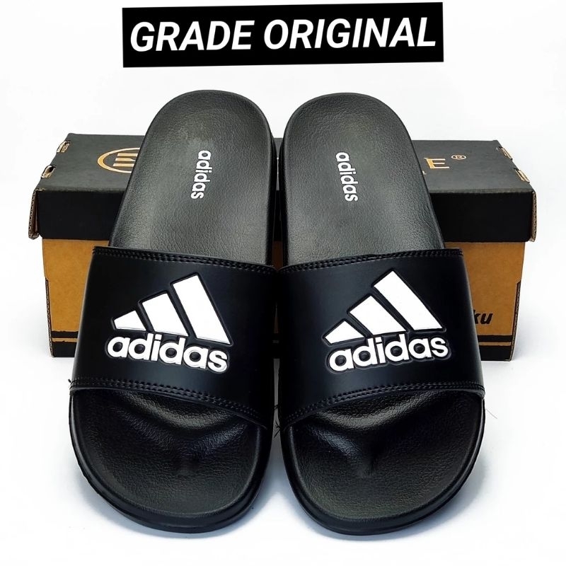 KKY-Sandal Adidas Slip On Slide Selop Slop Cowok Pria Laki Laki