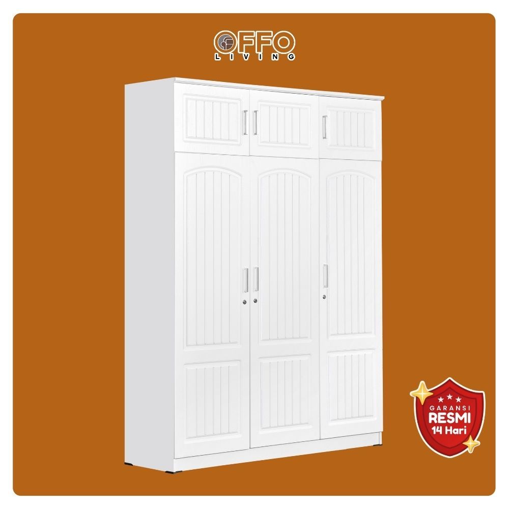 Offo Living - Lemari Pakaian Triple 3 Pintu LPT 4810 WHITE