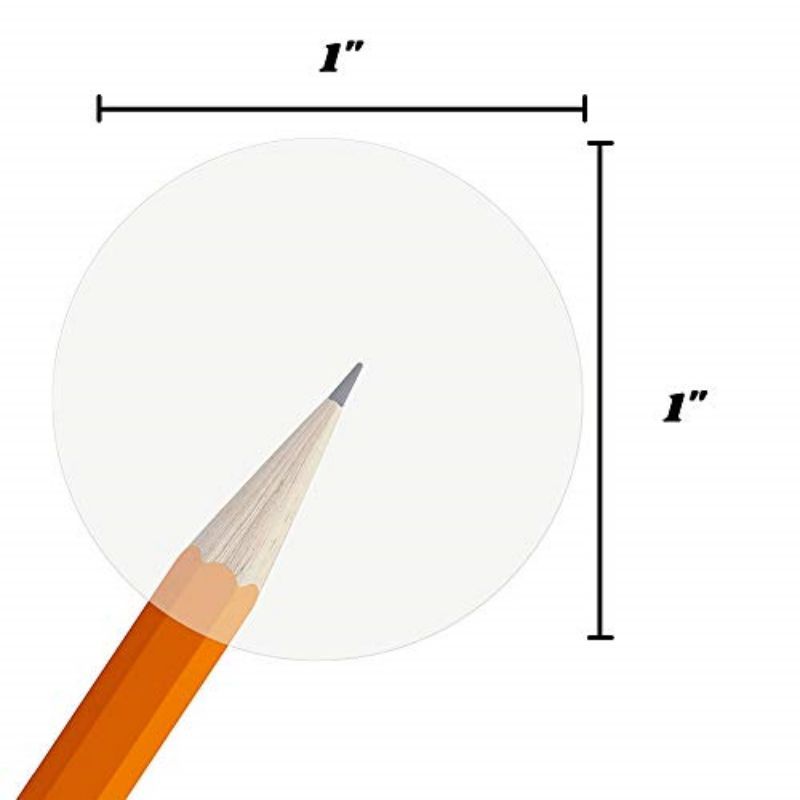 1000Pcs/Roll Sticker Label 19/25mm Waterproof Transparant Polos Bulat Segel Bening Label Stiker