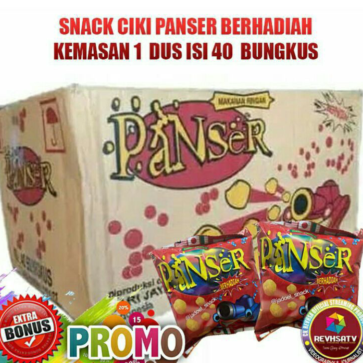 

Dijual Murah ciki PANSER snack zaman dulu berhadiah uang tuai jika beruntung ♪↔✴❆