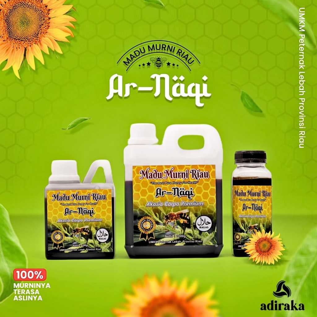 

Madu Murni Asli 100% Alami Akasia Riau Carva Ar - Naqi / Pure Natural Raw Honey - WSH