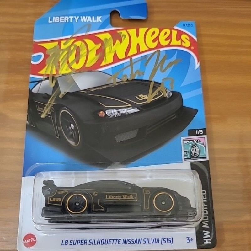 hotwheels LBWK Nissan silvia s15 double sign hitam