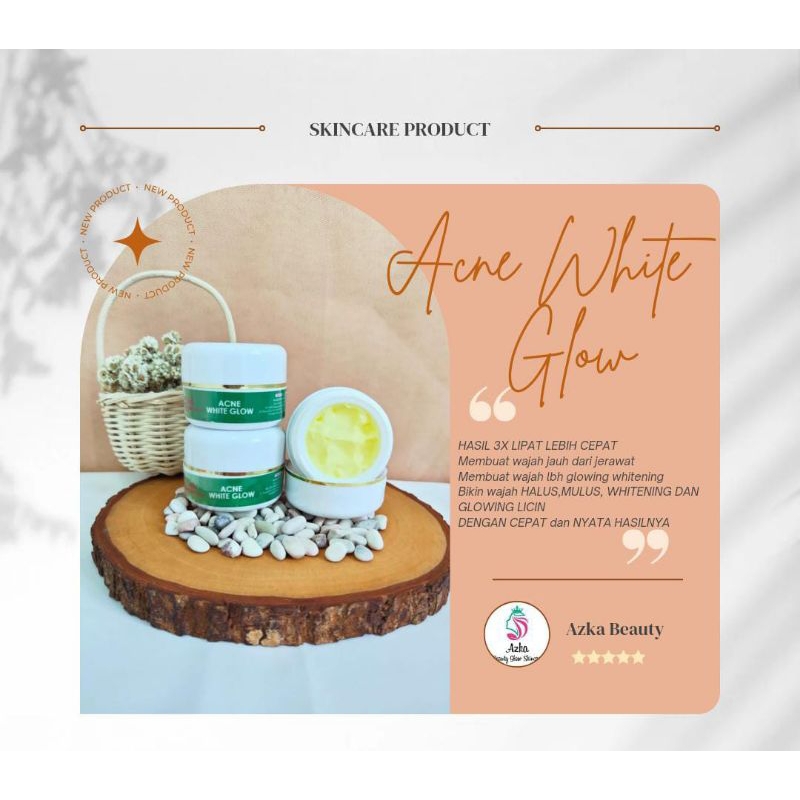 (COD) CREAM MALAM ACNE WHITE GLOW AZKA BEAUTY GLOW SKINCARE/ CREAM MALAM JERAWAT