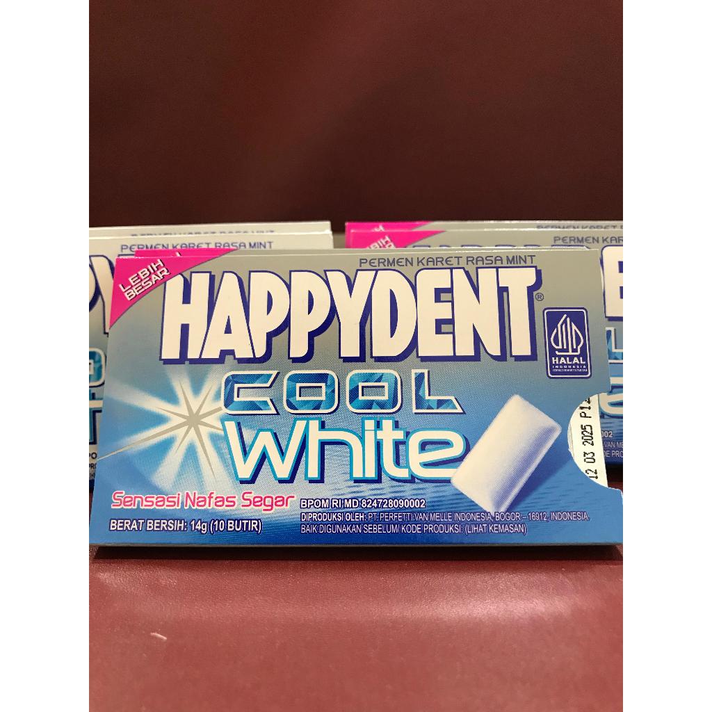 

Happydent Cool White Mint Blister 14G - Permen Karet Rasa Mint