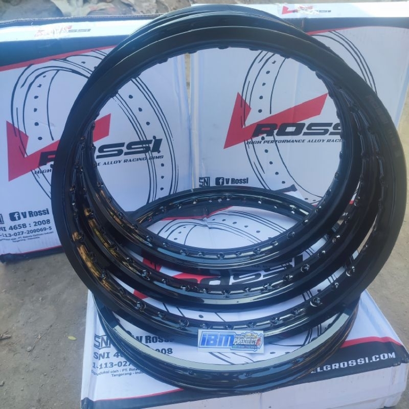 VELEK VELG ROSSI HITAM GILAP GLOSSY 160 185 RING 17,VELEK ROSSI HITAM GLOSSY 160/185.17,VELEK ROSSI 