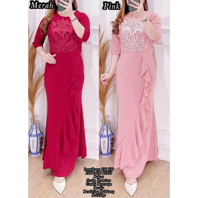 dress brokat / dress tile / dress duyung / baju pesta / dress scuba / longdress natal / jumbo