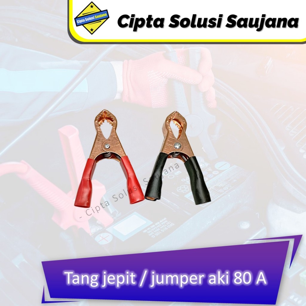 8 CM TANG JEPIT JUMPER JAMPER AKI 80 AMPERE CAPIT BUAYA JEPITAN AKI MOBIL