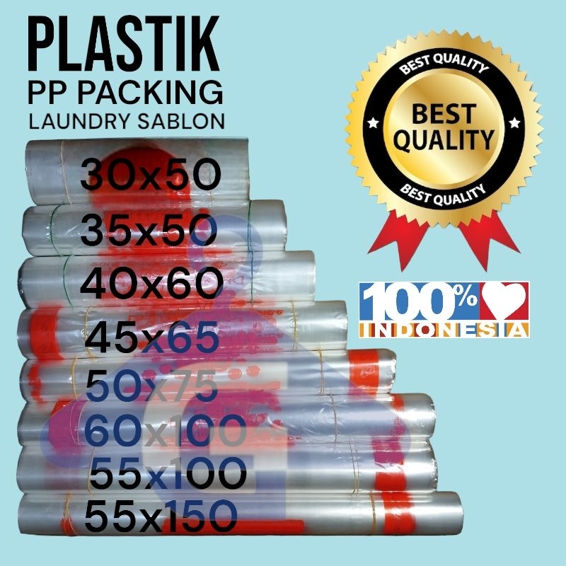 Plastik Laundry Kiloan PP Sablon / PP Printing / Plastik PP Sablon 500gram (Setengah Kilo)