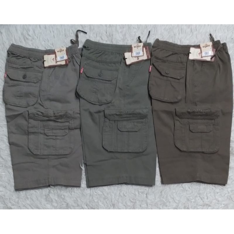 celana pendek kendy kargo pinggang karet