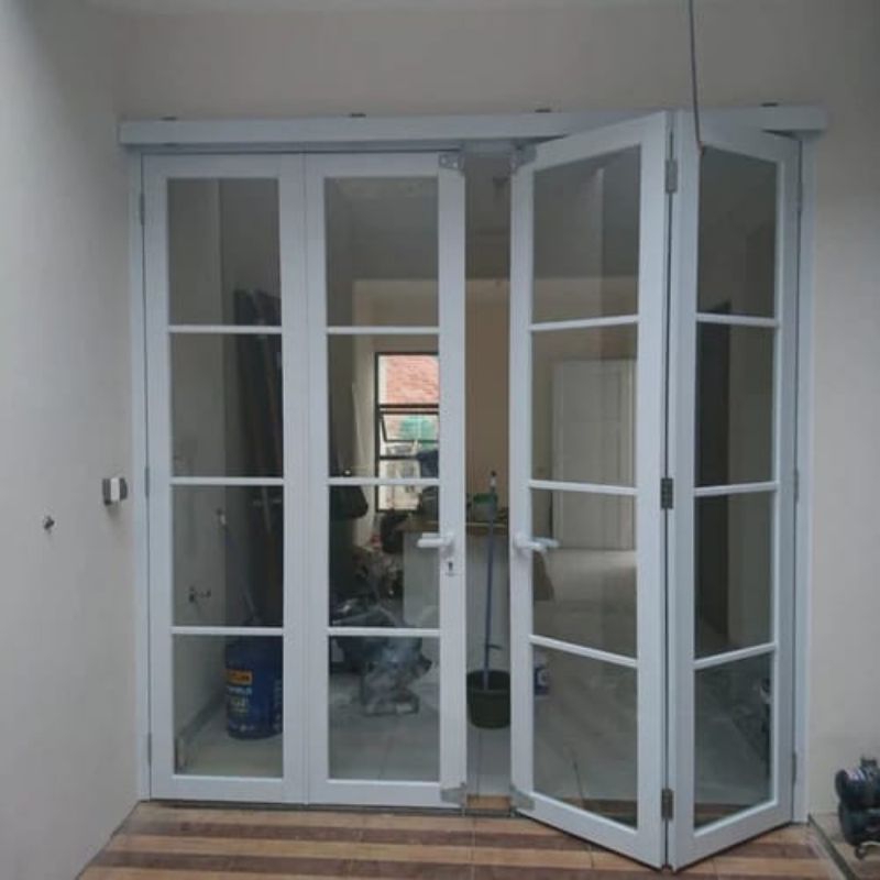 pintu lipat kaca ornamen