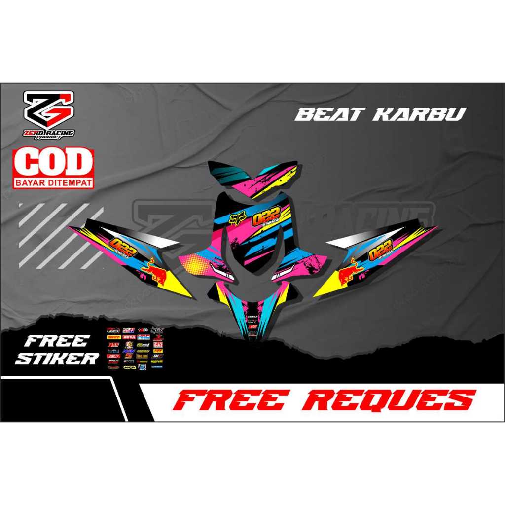 Decal Beat Karbu Decal Variasi List HONDA BEAT KARBU DECAL BEAT KARBU BEAT LAMA FREE REQUES