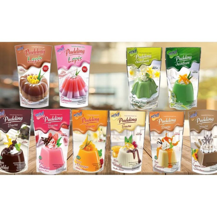

Stock Banyak PUDING SUSU /LAPIS/SANTAN NUTRIJELL 100 - 170 GR