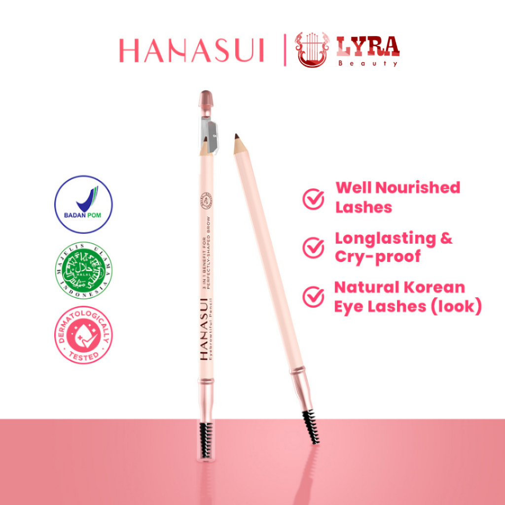 ❤ LYRA ❤ HANASUI Pencil Alis / Eyebrowtiful Pencil 3 in 1 Benefit For Perfectly Shaped Brow | Pensil