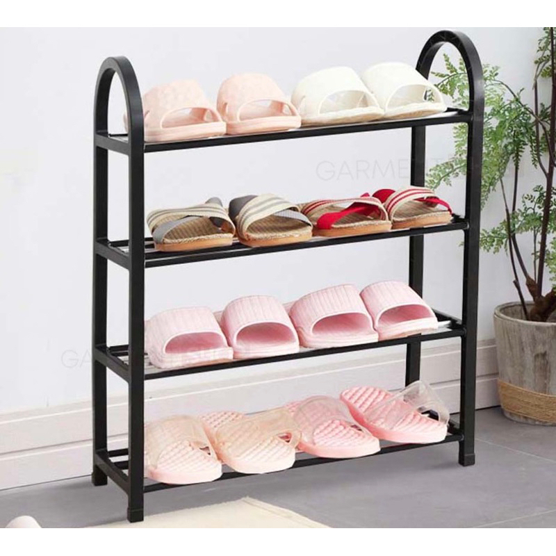 RAK SEPATU 4 Tingkat Sudun Bahan Plastik Shoe Rack Tempat Sandal Bongkar Pasang Portable