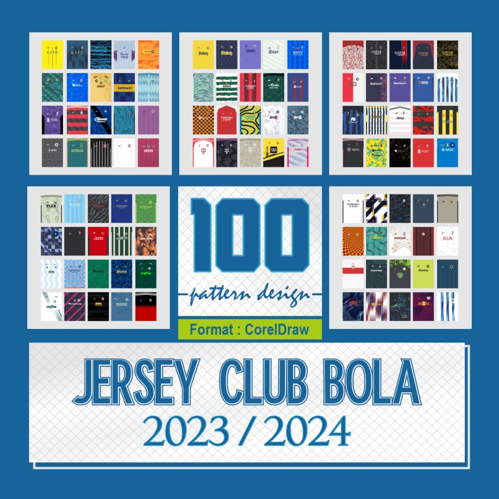 100 // PATTERN DESIGN JERSEY CLUB BOLA //
