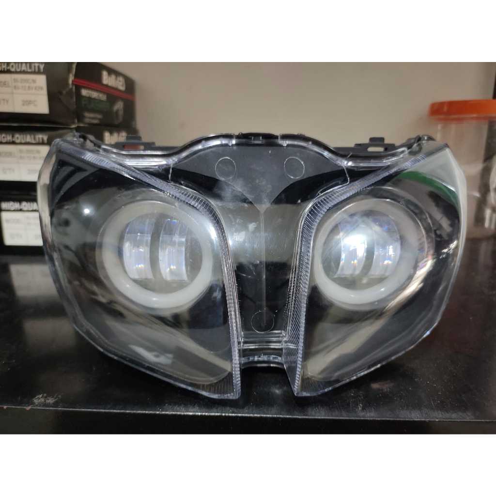 LAMPU DEPAN JUPITER Z1 ROBOT COSTUM DAYMAKER MERAH BULAT