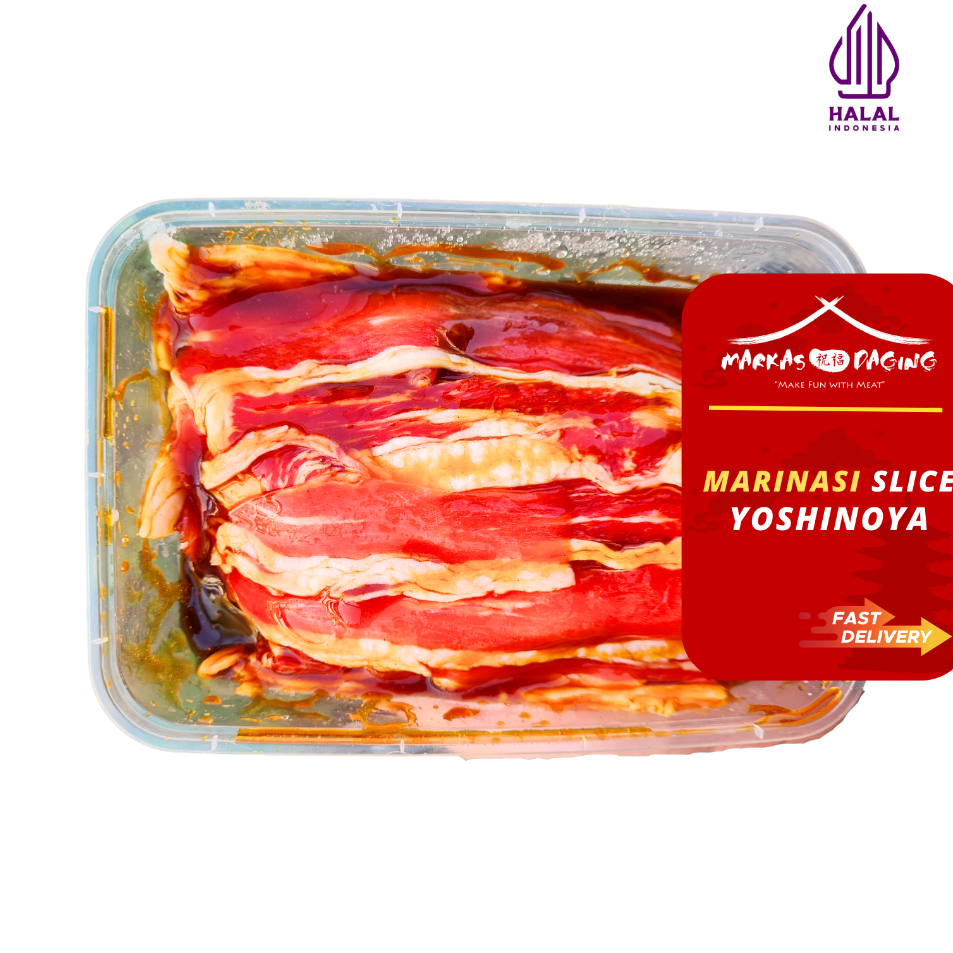 

YFQJ8130 MARINASI Yoshinoya Beef Slice Daging Sapi Marinasi Frozen HALAL