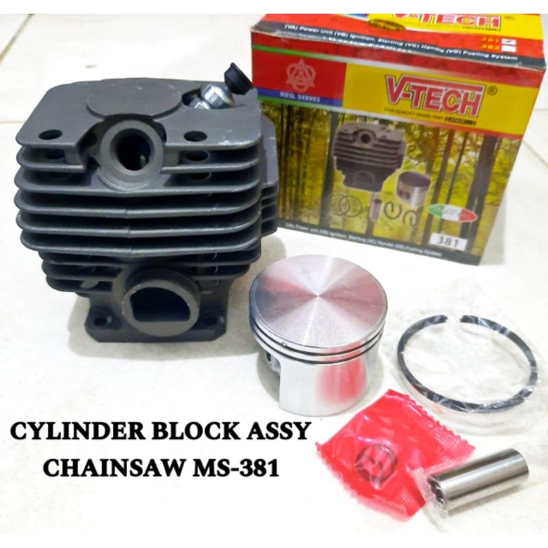 Blok Chainsaw 381 Piston Set Cylinder Block Ms381