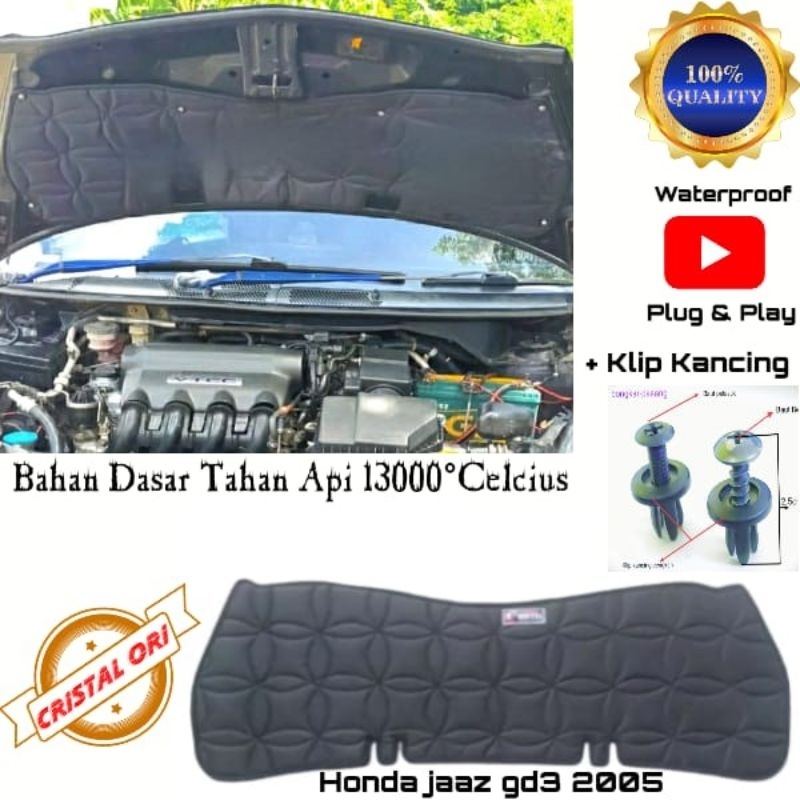 Peredam panas kap mesin mobil Honda Jazz  gd 3 2003-2007