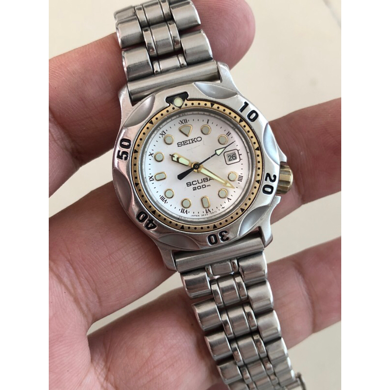 JAM TANGAN SEIKO SCUBA DIVER VINTAGE QUARTZ JAPAN ARLOJI LAWAS LADIES
