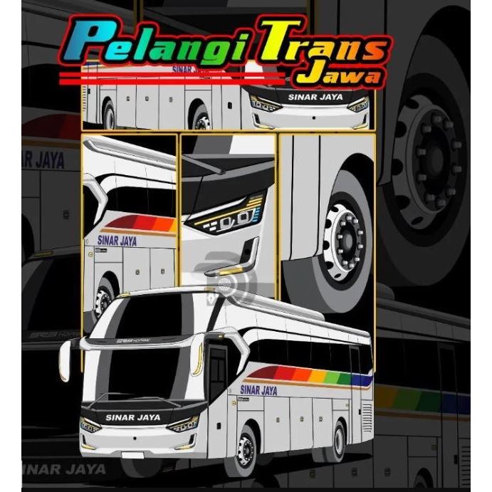 Stiker Bus Mania Bus Artis Basuri Sinar Jaya Laser Sticker