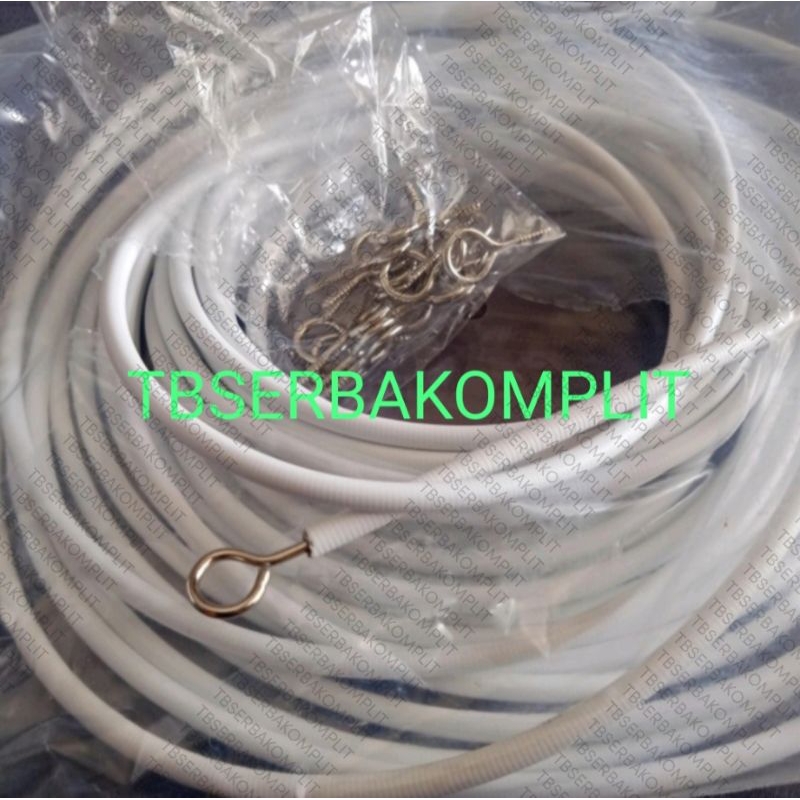 Spiral Kawat Gorden Tali Gordyn Gordeng Kupu2 Kabel Hordeng Komplit Hook Skrup Mata Baut Kawat Tirai