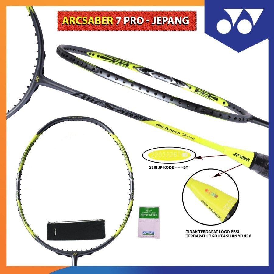 Raket Badminton Yonex Arcsaber 7 PRO JP Code Original