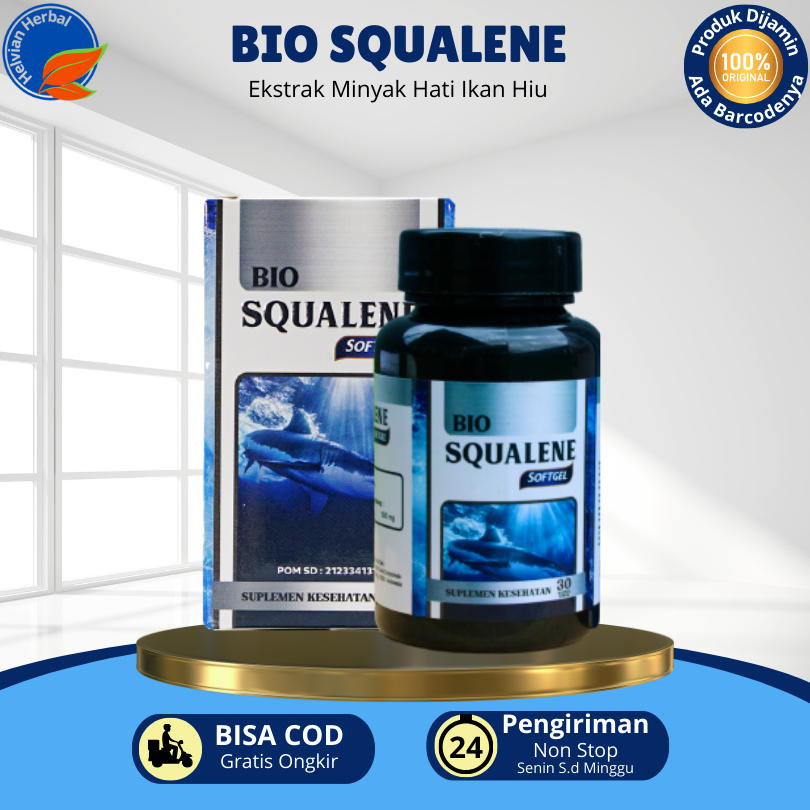 Obat Untuk Menjaga Daya Tahan Tubuh, Suplemen Vitamin Anak/Dewasa -BIO SQUALENE Minyak Hati Ikan Hiu