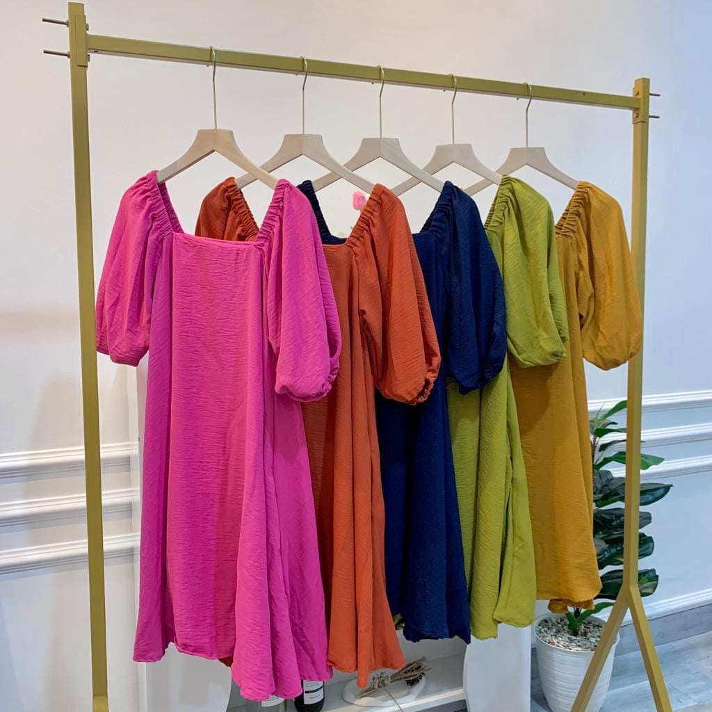 KAMILA MIDI DRESS SABRINA Terbaru Wanita Casual Murah Import Korea Korean Style