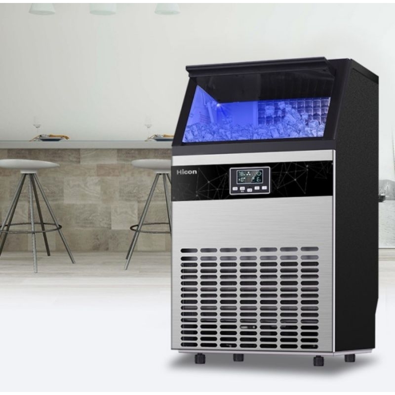 Mesin Pembuat Es Batu 100Kg/Hari Hicon HBZ 100F Mesin Pencetak Es Batu Balok 100KG/24Jam