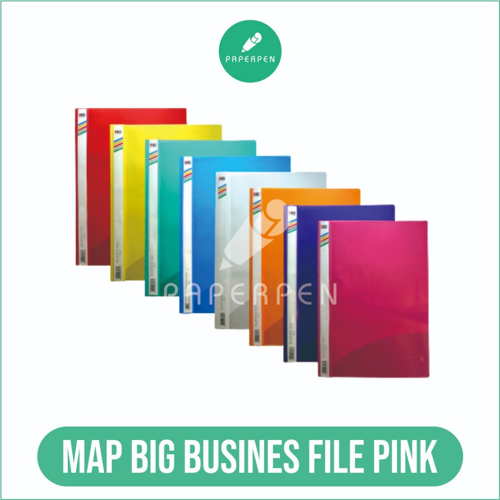 

(Lsn) 12 Pcs Map Big Busines File Pink