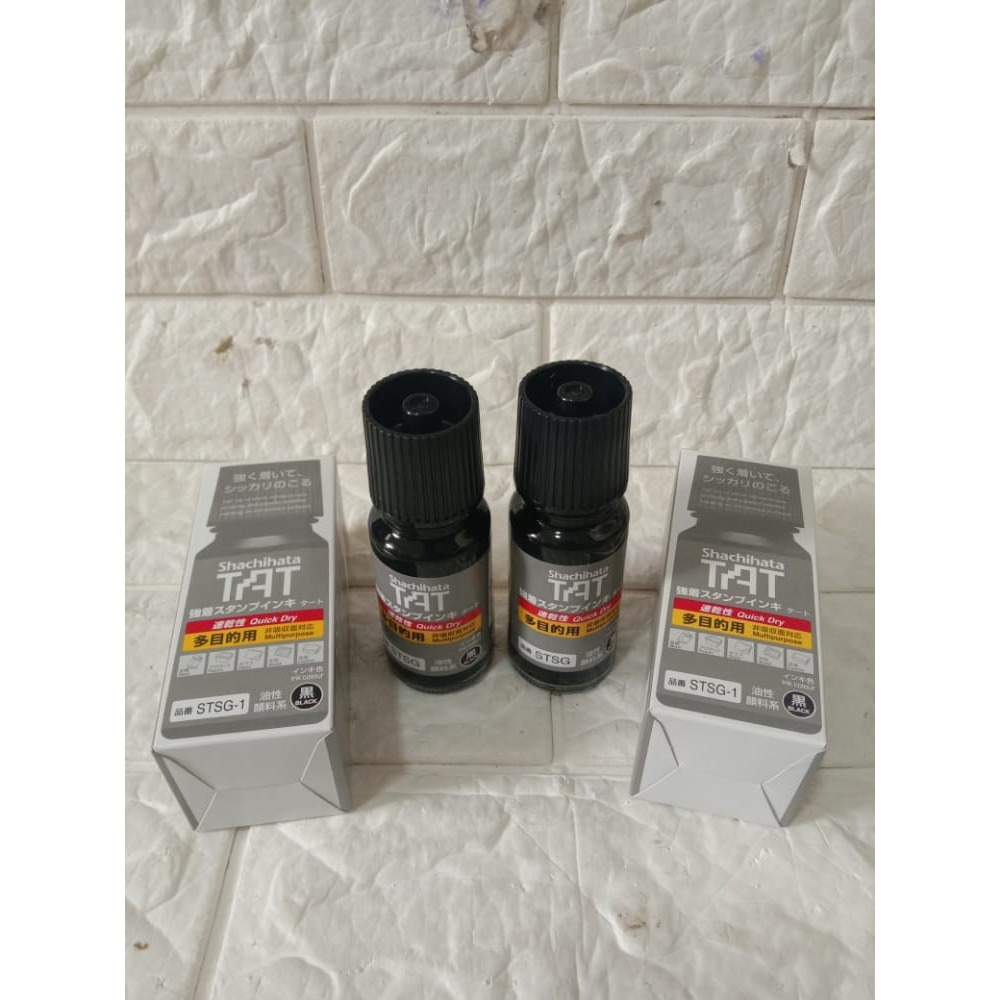 Jual tinta shachihata STSG-1 Hitam tinta permanen untuk metal/plastik/kaca