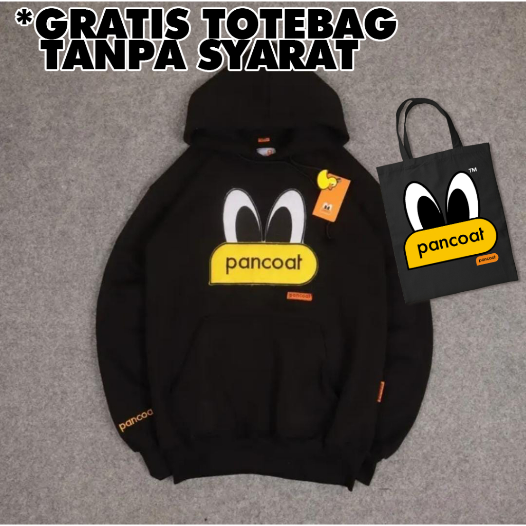 HOODIE PANCOAT KATUN FLEECE TEBAL SABLON PREMIUM M L XL
