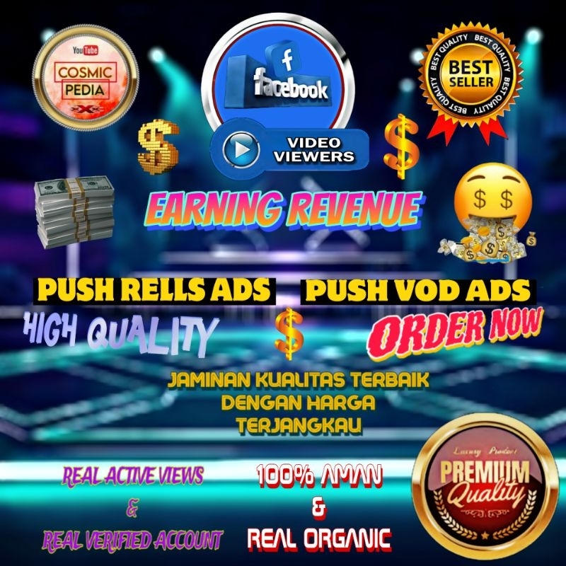 [PROMO] Viewers RELLS/VOD Ads Earning Revenue - Facebook PRO/Fanpage - Natural Organic - VIP PREMIUM
