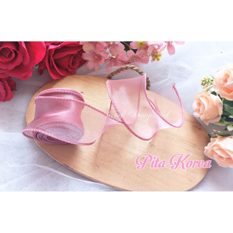 

Pita Korea Per Yard (90cm) /Hiasan Buket Bunga Dekorasi Aksesoris Pernikahan