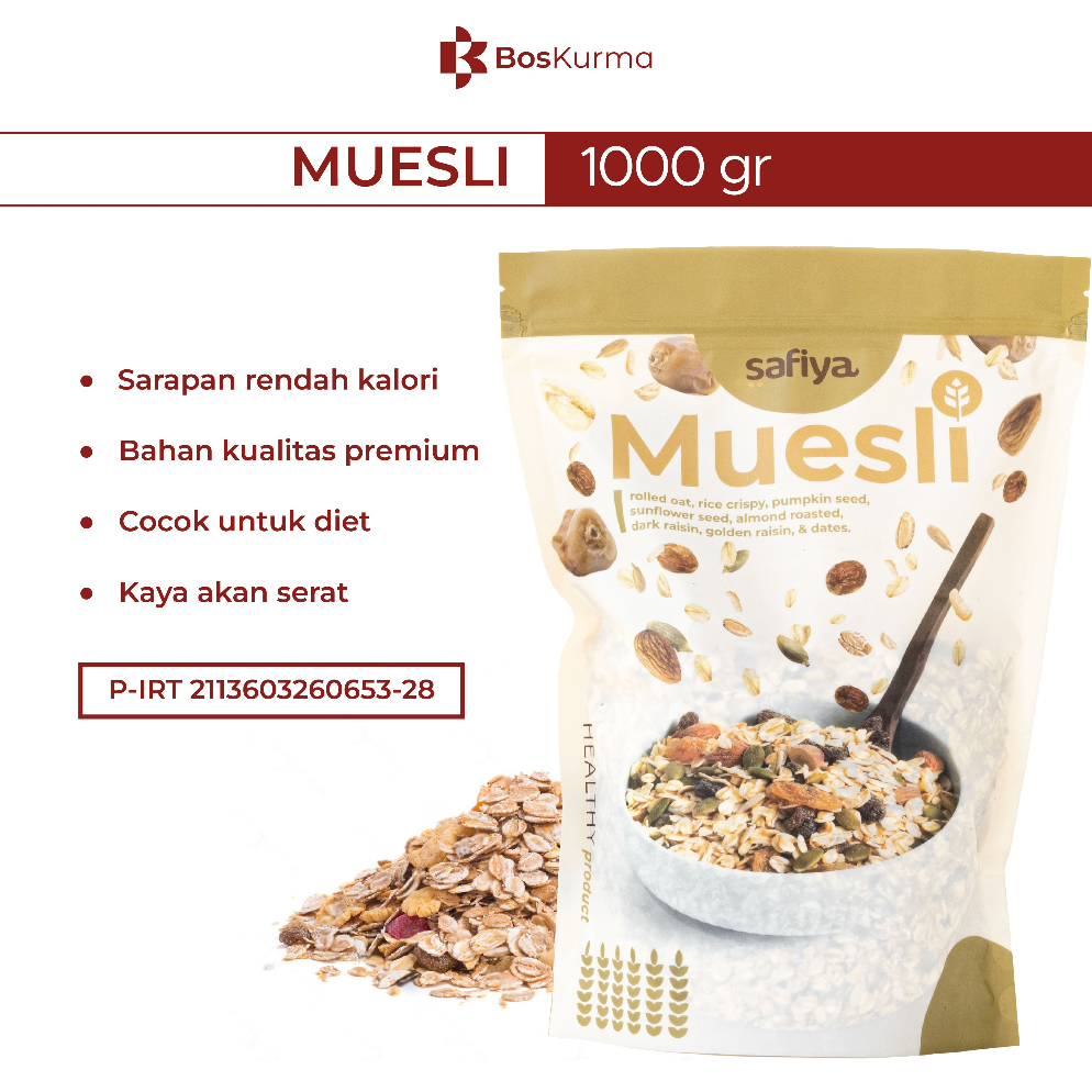 

4.4 FLASH SALE Muesli Safiya 1kg dan 500 gr - Muesli Sereal Makanan Ringan