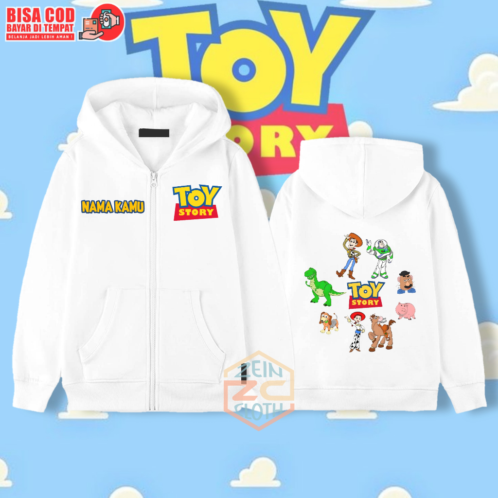 Jaket Hoodie Anak Toy Story / Hoodie Zipper Anak Toy Story FREE NAMA