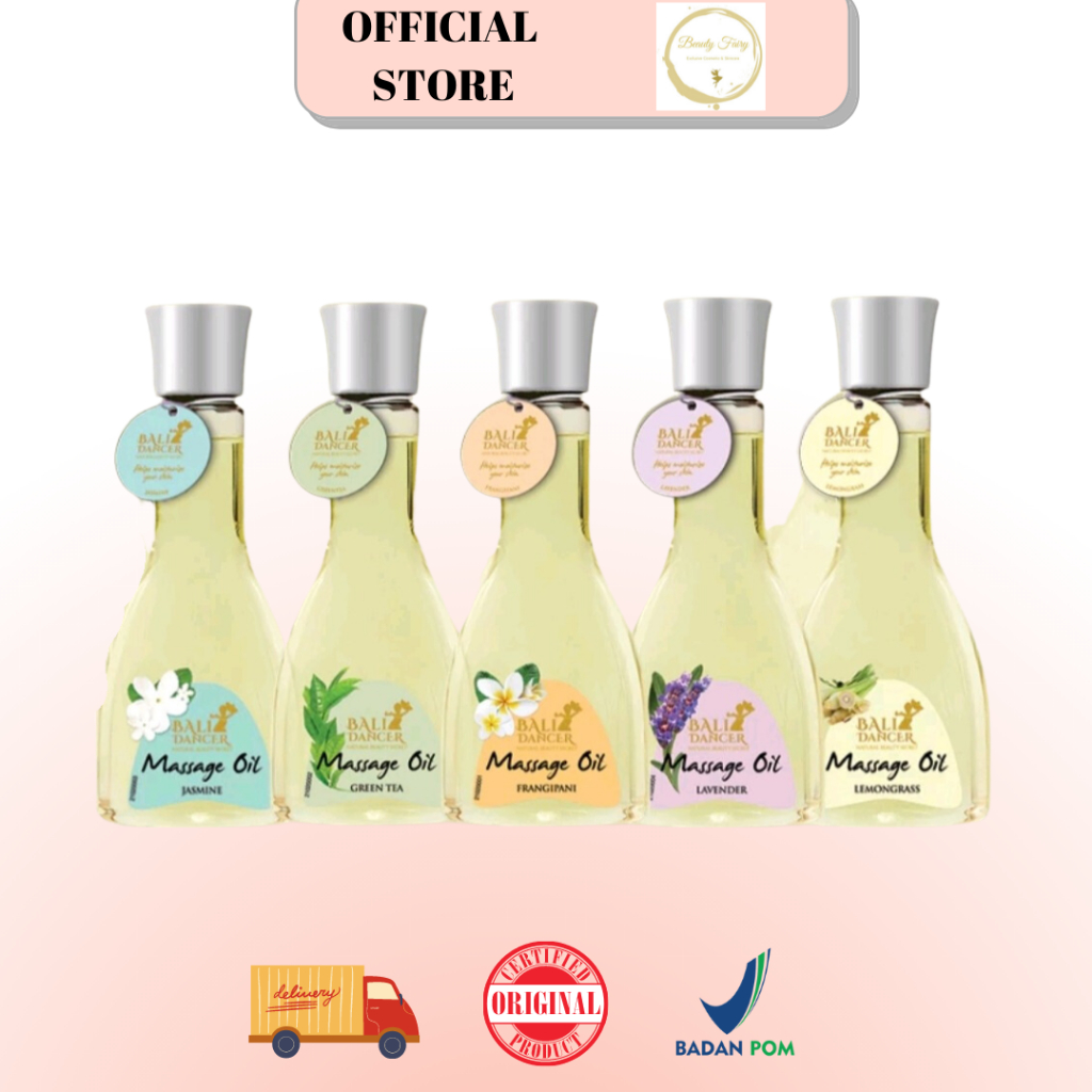 Herborist Bali Dancer Massage Oil 150ml | Minyak Zaitun | LemonGrass | Green Tea | Lavender