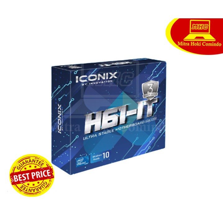 MOTHERBOARD H61 ICONIX H61-IT LGA 1155 DDR3 M2 NVME MAINBOARD H61