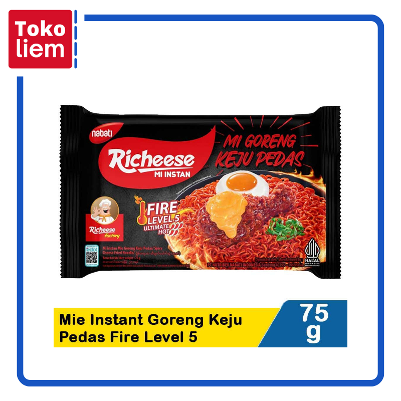 

Nabati Richeese Mi Goreng Keju Fire Level 5 75G