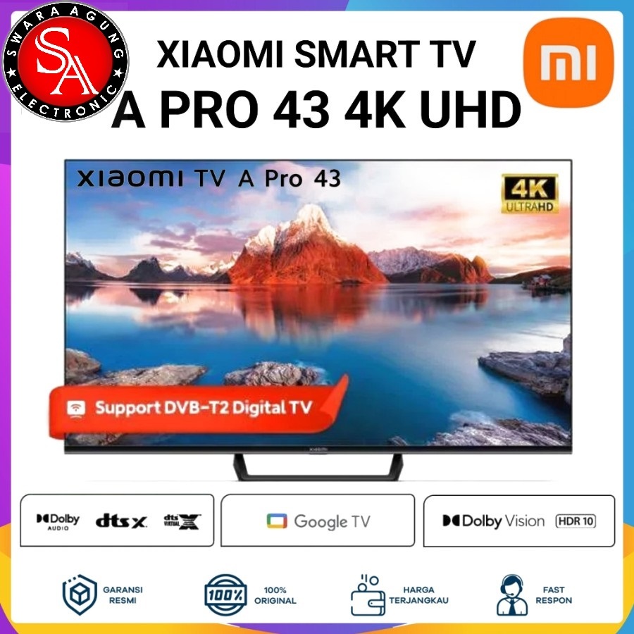 Led UHD 4K Google TV 43 Inch Xiaomi 43 A PRO Series - Android -