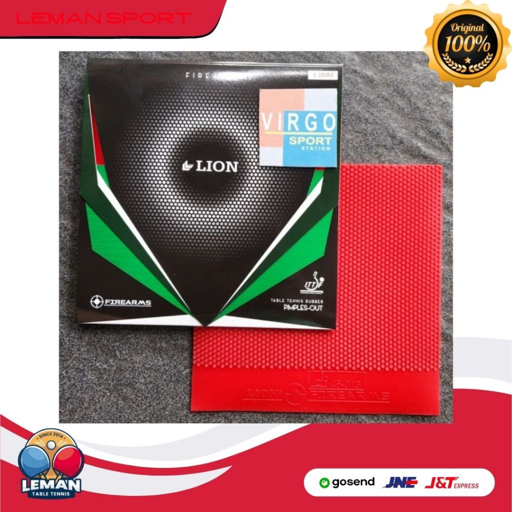 Karet Lion Firearms 1,8 MM / Karet Bet Pingpong / Tenis Meja