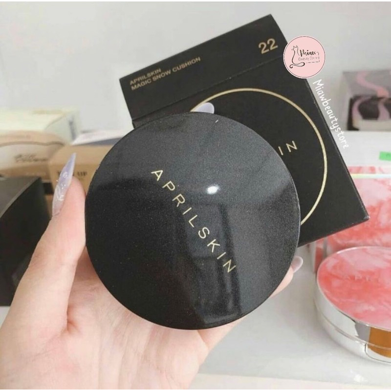 ORI 🇰🇷 APRILSKIN Magic Snow Cushion Black 2.0 SPF50+ PA+++ NEW Galaxy Edition / Cushion Korea / Apri