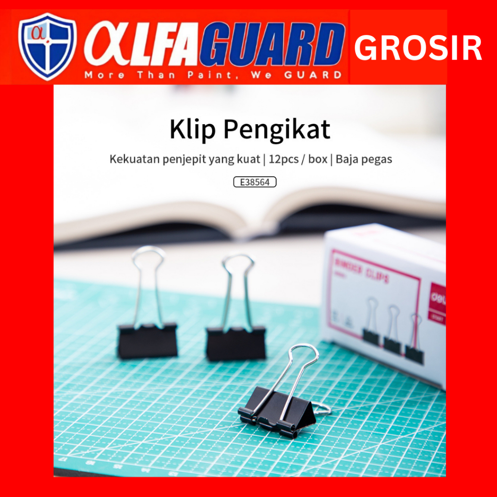 

Deli Binder Clip 25Mm bebas karat dilapisi oleh eletroforesis E38564