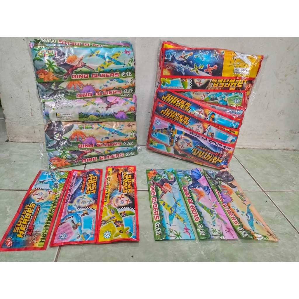 Mainan Murah Pesawat Gabus Rakit Flying Glider Power Pop Glider/Mainan pesawat